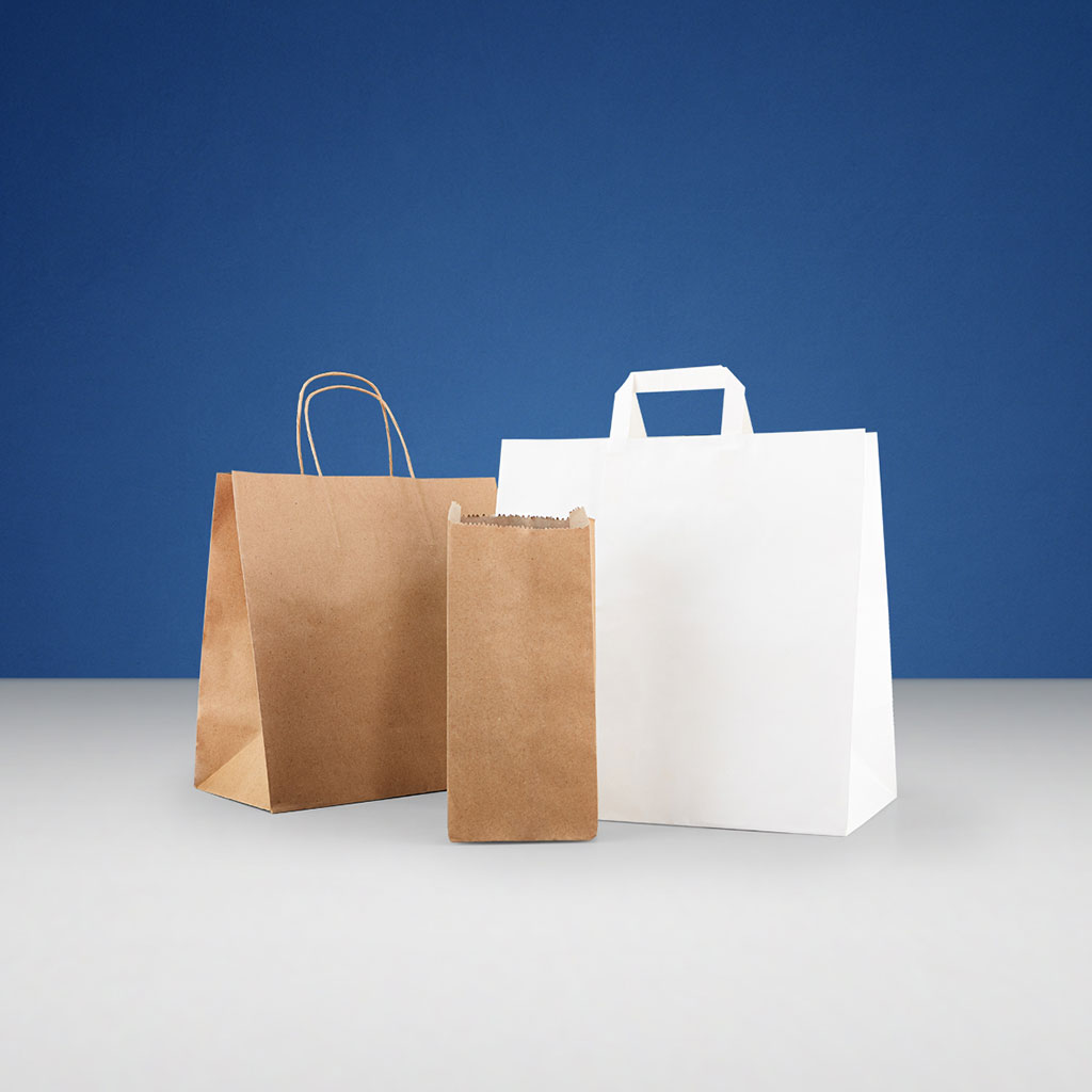 PAPER BAGS WHITE & BROWN - Hotpack Packaging